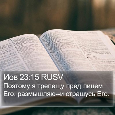 Иов 23:15 RUSV Bible Verse Image