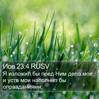 Иов 23:4 RUSV Bible Verse Image
