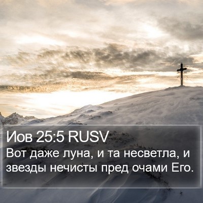 Иов 25:5 RUSV Bible Verse Image