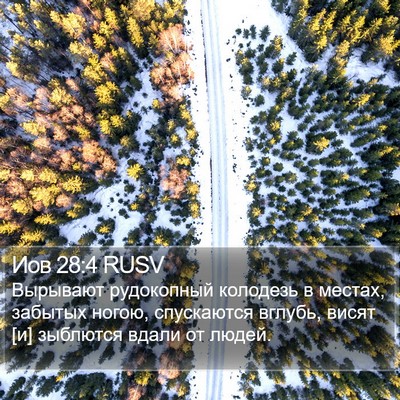 Иов 28:4 RUSV Bible Verse Image
