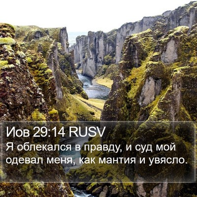 Иов 29:14 RUSV Bible Verse Image