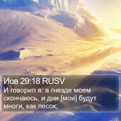 Иов 29:18 RUSV Bible Verse Image