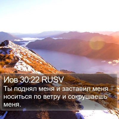 Иов 30:22 RUSV Bible Verse Image