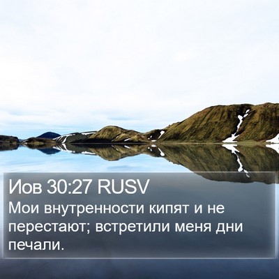 Иов 30:27 RUSV Bible Verse Image