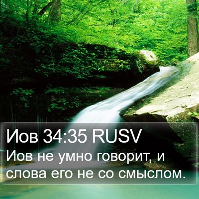 Иов 34:35 RUSV Bible Verse Image
