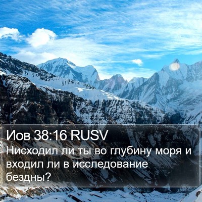 Иов 38:16 RUSV Bible Verse Image
