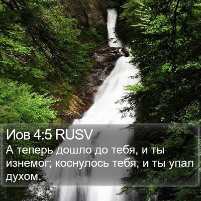 Иов 4:5 RUSV Bible Verse Image