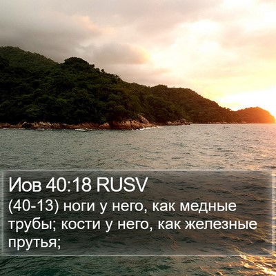 Иов 40:18 RUSV Bible Verse Image