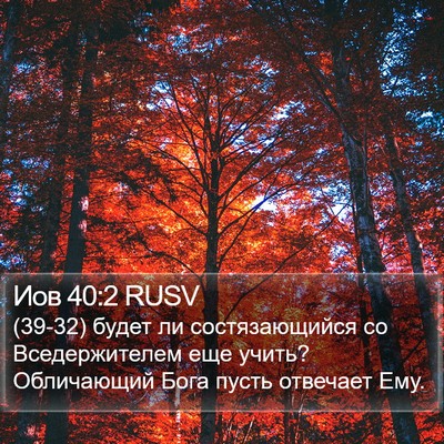 Иов 40:2 RUSV Bible Verse Image