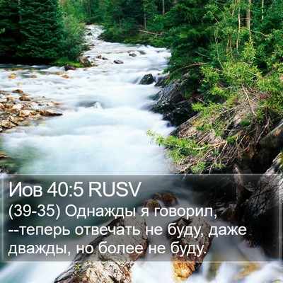 Иов 40:5 RUSV Bible Verse Image