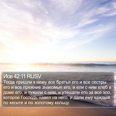 Иов 42:11 RUSV Bible Verse Image