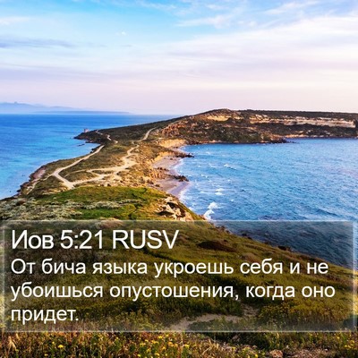 Иов 5:21 RUSV Bible Verse Image