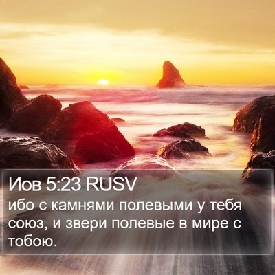Иов 5:23 RUSV Bible Verse Image