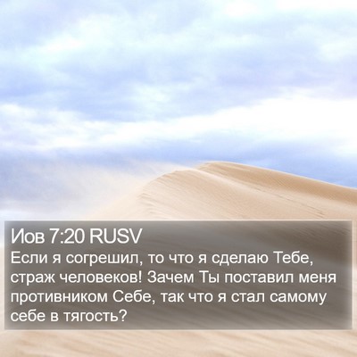 Иов 7:20 RUSV Bible Verse Image