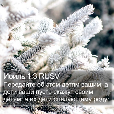 Иоиль 1:3 RUSV Bible Verse Image