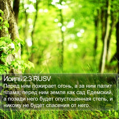 Иоиль 2:3 RUSV Bible Verse Image