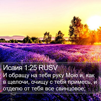 Исаия 1:25 RUSV Bible Verse Image