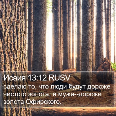 Исаия 13:12 RUSV Bible Verse Image