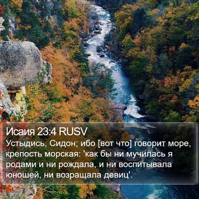 Исаия 23:4 RUSV Bible Verse Image