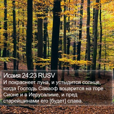 Исаия 24:23 RUSV Bible Verse Image
