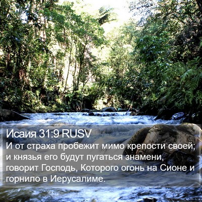 Исаия 31:9 RUSV Bible Verse Image