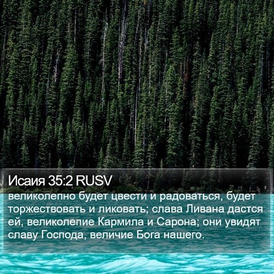Исаия 35:2 RUSV Bible Verse Image