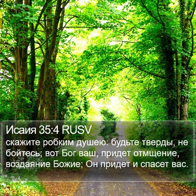 Исаия 35:4 RUSV Bible Verse Image