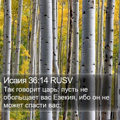 Исаия 36:14 RUSV Bible Verse Image