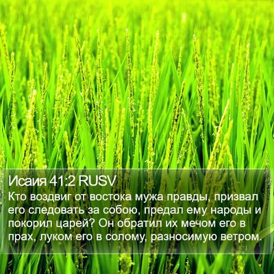 Исаия 41:2 RUSV Bible Verse Image