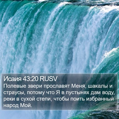 Исаия 43:20 RUSV Bible Verse Image