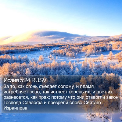 Исаия 5:24 RUSV Bible Verse Image