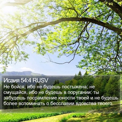 Исаия 54:4 RUSV Bible Verse Image
