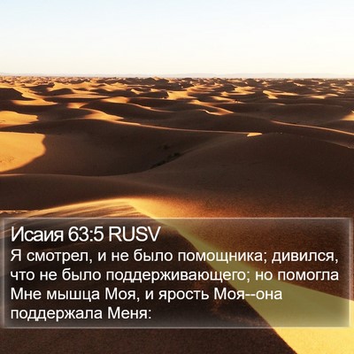 Исаия 63:5 RUSV Bible Verse Image