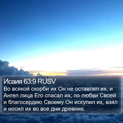 Исаия 63:9 RUSV Bible Verse Image