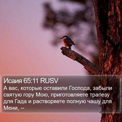 Исаия 65:11 RUSV Bible Verse Image