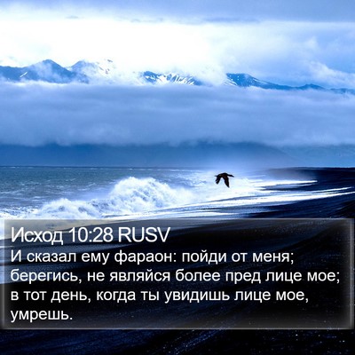Исход 10:28 RUSV Bible Verse Image