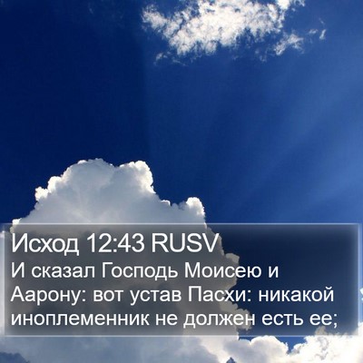 Исход 12:43 RUSV Bible Verse Image