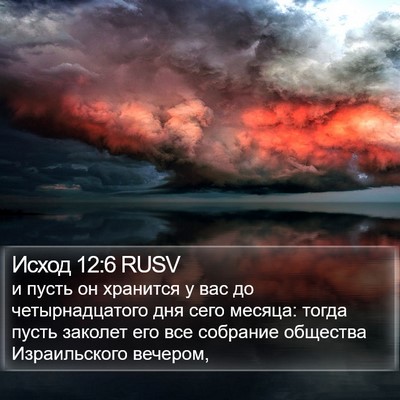 Исход 12:6 RUSV Bible Verse Image
