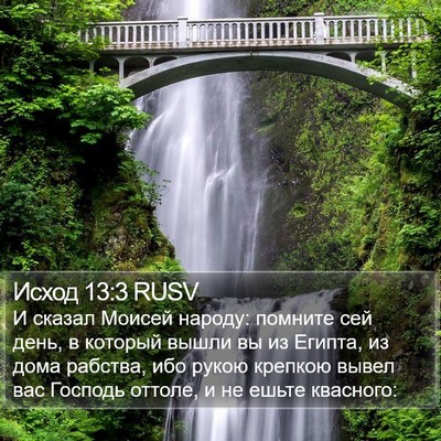 Исход 13:3 RUSV Bible Verse Image
