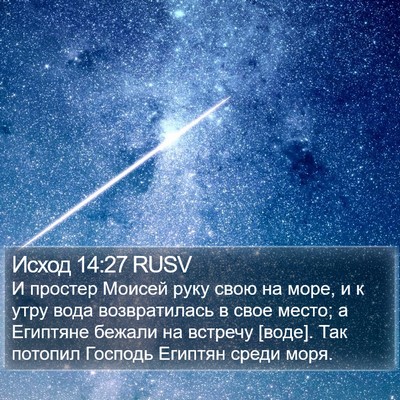 Исход 14:27 RUSV Bible Verse Image