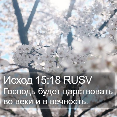 Исход 15:18 RUSV Bible Verse Image
