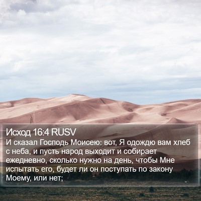 Исход 16:4 RUSV Bible Verse Image