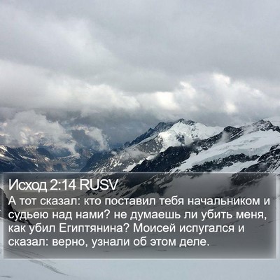 Исход 2:14 RUSV Bible Verse Image