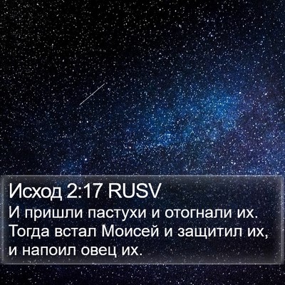 Исход 2:17 RUSV Bible Verse Image