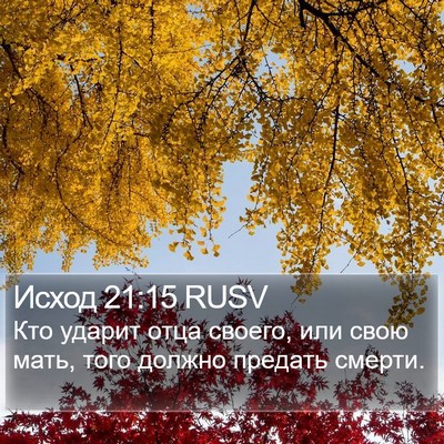 Исход 21:15 RUSV Bible Verse Image