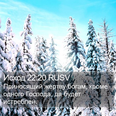 Исход 22:20 RUSV Bible Verse Image