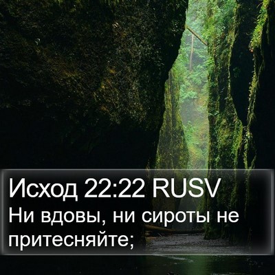 Исход 22:22 RUSV Bible Verse Image