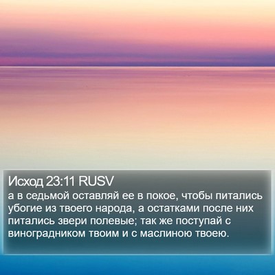 Исход 23:11 RUSV Bible Verse Image