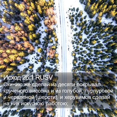 Исход 26:1 RUSV Bible Verse Image