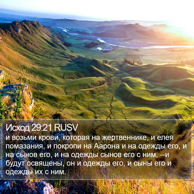 Исход 29:21 RUSV Bible Verse Image